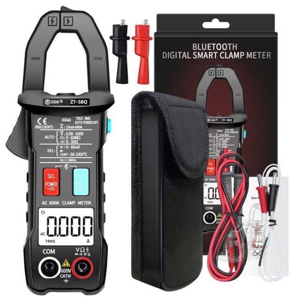 BSIDE  Bluetooth 5.0 6000 Words High Precision Smart AC Clamp Meter, ZT-5BQ, ZT-5BQ+C3140 Clip