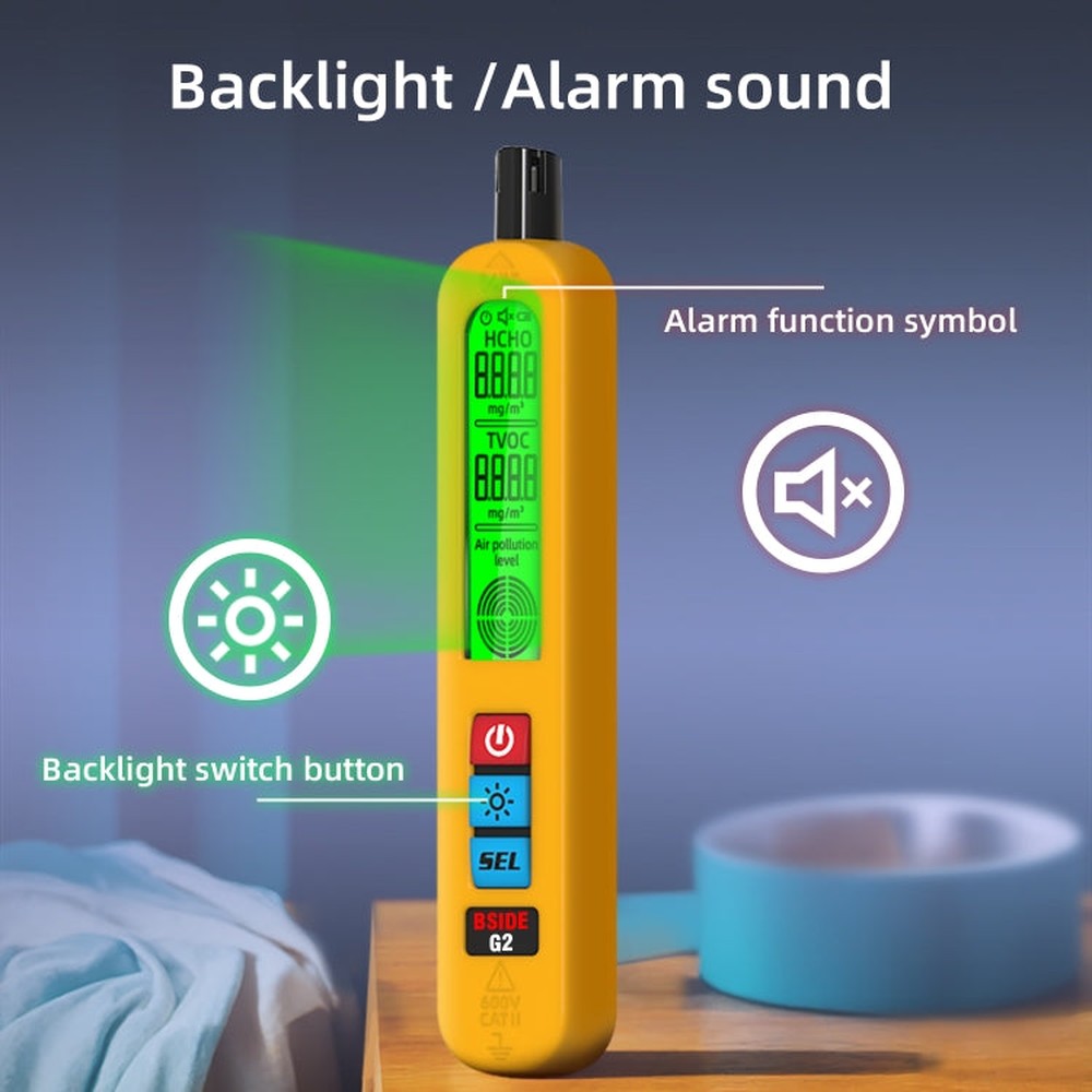 BSIDE G2 Portable Air Quality Detector Indoor Formaldehyde Tester, G2