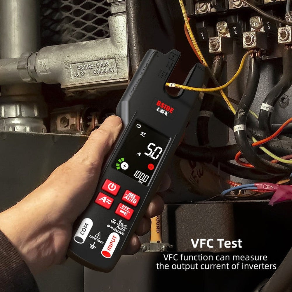 BSIDE U6X AC/DC Clamp-on Infrared Temperature Measurement Multimeter, U6X