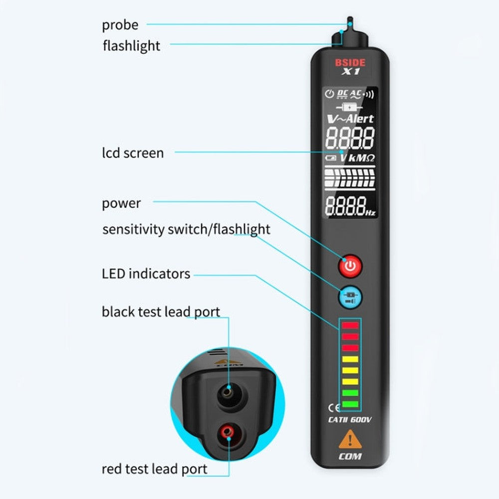 BSIDE X1 Smart Digital Multimeter Test Electric Pen Voltage Detector, X1