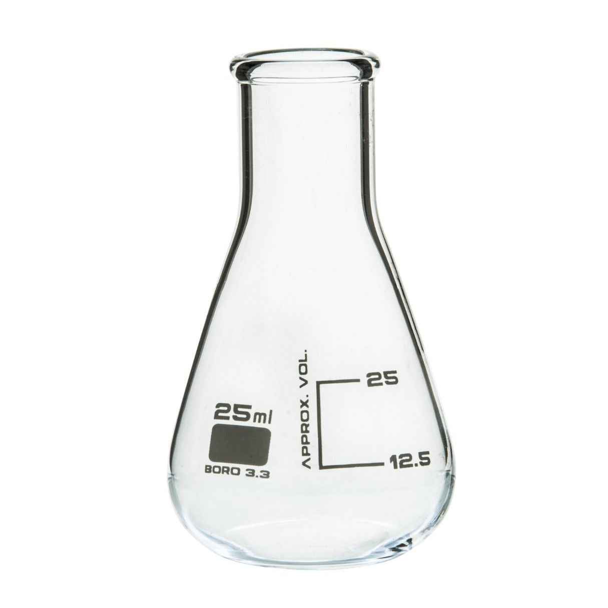 Borosilicate Conical / Erlenmeyer Flask (25 ML)