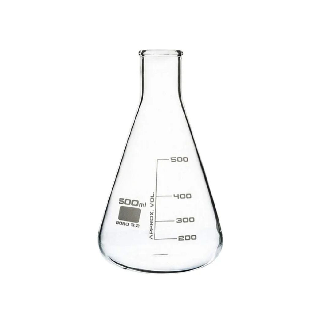 Borosilicate Conical / Erlenmeyer Flask (500 ML)
