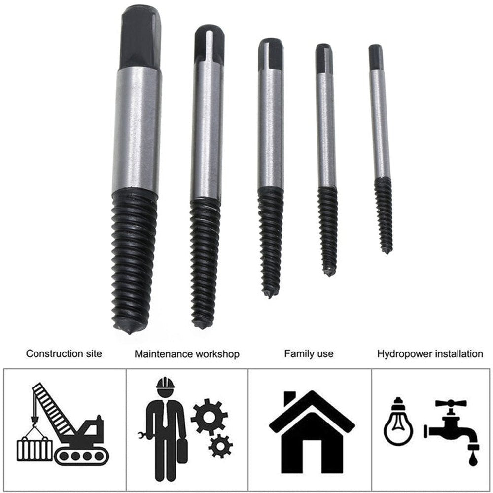 Broken Wire Broken Nail Screw Extractor, 5 - piece Set, 6 - piece Set - laboratorydeal