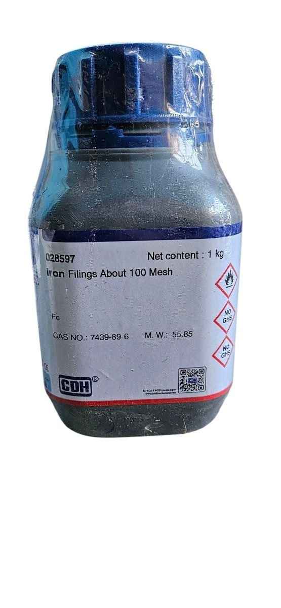CDH Iron Filings about 100 Mesh 1 kg Fe At.W. : 55.85 (7439-89-6) Assay (Redox titration) 99.5% laboratory deal