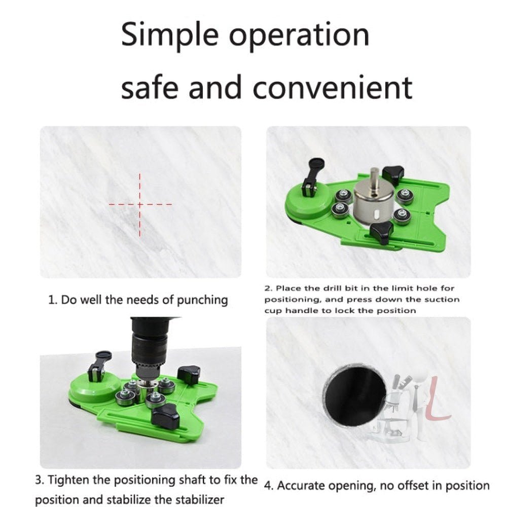 CY - 0125 Auxiliary Tool For Glass Tile Suction Cup Opening Locator, Style:, Single Handle, Double Handle - laboratorydeal