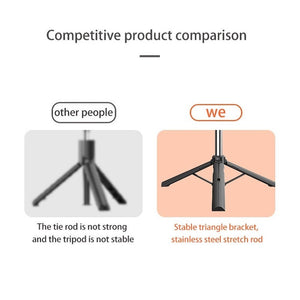 CYKE Folding Telescopic Mobile Phone Broadcast Stand Tripod, Specification:, A31 - 0.8m (Without Light), A31 - 1.6m (Without Light), A31E - 1.1m (With Light), A31E - 1.6m (With Light), A61 - 1.6m (Cloud Station) - laboratorydeal