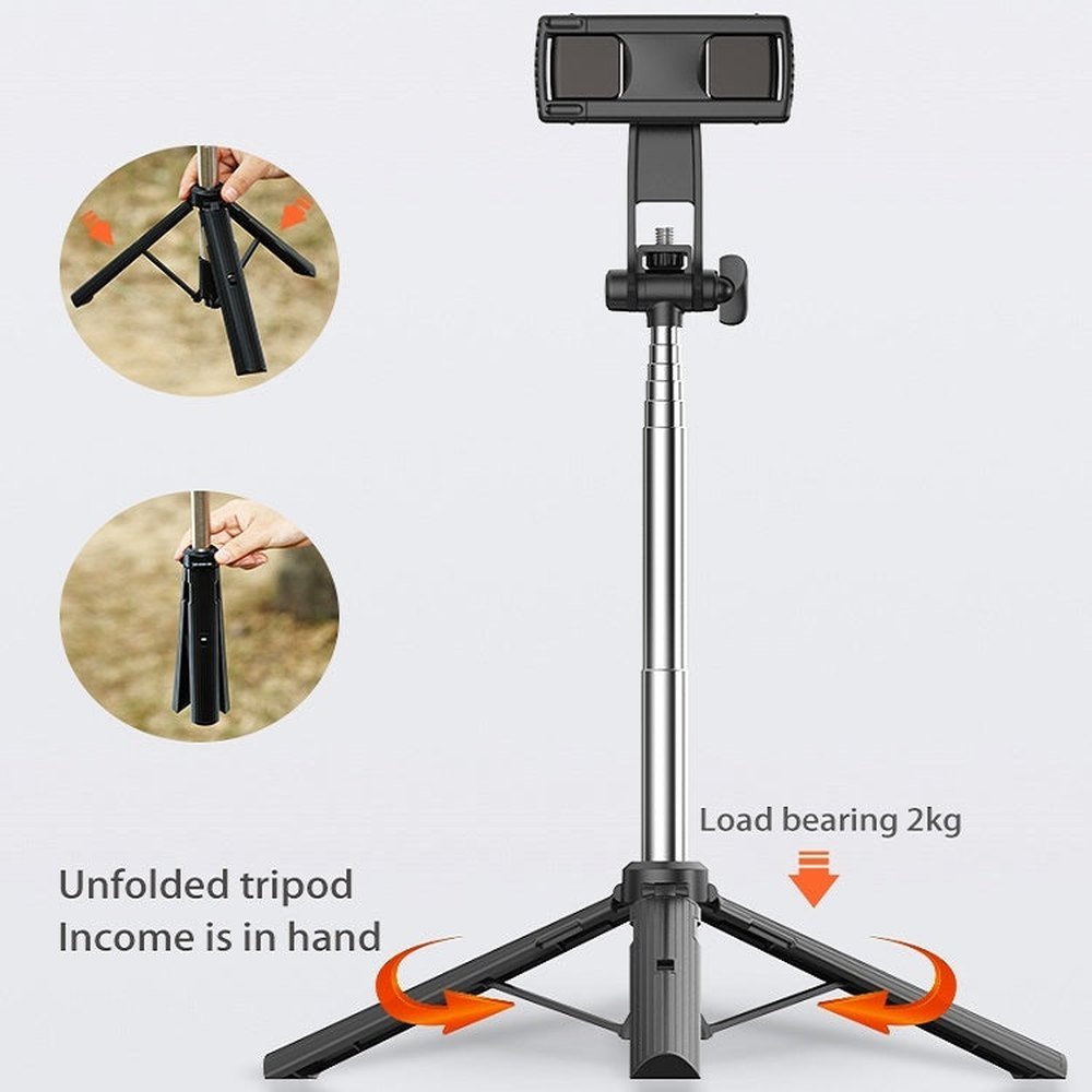 CYKE Folding Telescopic Mobile Phone Broadcast Stand Tripod, Specification:, A31 - 0.8m (Without Light), A31 - 1.6m (Without Light), A31E - 1.1m (With Light), A31E - 1.6m (With Light), A61 - 1.6m (Cloud Station) - laboratorydeal
