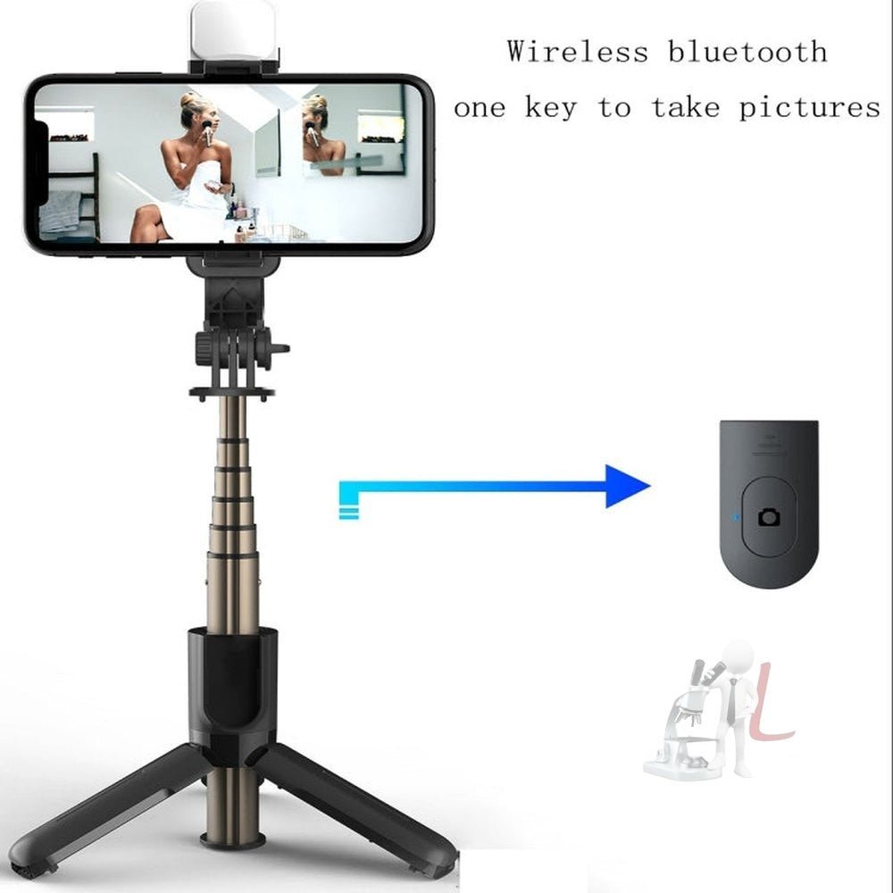 CYKE L11S Bluetooth Selfie Stick Beauty Fill Light Live Tripod, L11S - laboratorydeal