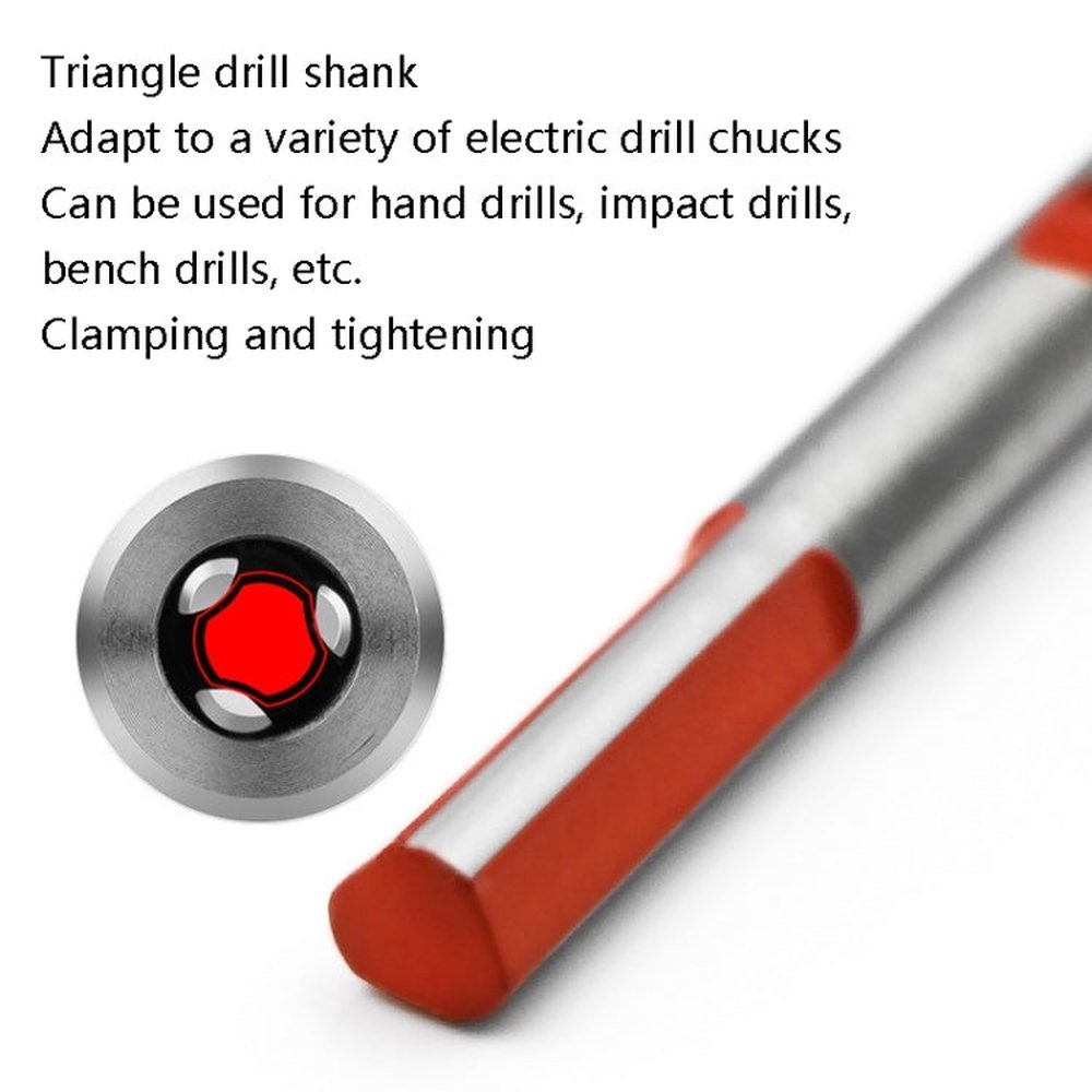 Ceramic Triangle Handle Metal Flashlight Drill Bit, Size: 3mm, 3mm, 4mm, 5mm, 6mm, 8mm, 10mm, 12mm - laboratorydeal