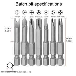 Chrome Vanadium Steel Bit Set Appliance Repair Electrical Drill Accessories With Magnetic, 4pcs / Set Triangle, 4pcs / Set Y - Shaped, 4pcs / Set U - Shaped, 5pcs / Set Triangular Plum Blossom, 5pcs / Set Profile Bit, 7pcs / Set Profile Bit����������������... - laboratorydeal