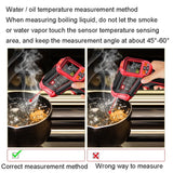 Color Screen Infrared Thermometer Industrial Electronic Thermometer, TASI TA603A -32-1080 degrees Celsius, TASI TA603B -32-1380 degrees Celsius, TASI TA603C -32-1680 degrees Celsius, TASI TA603D -32-1880 degrees Celsius���������������������������������...
