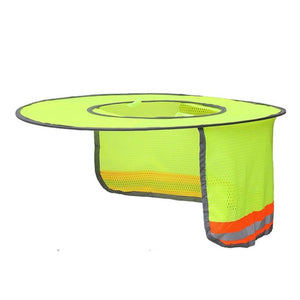 Construction Site Outdoor Construction Foldable Reflective Safety Sun Hat, One Size - laboratorydeal