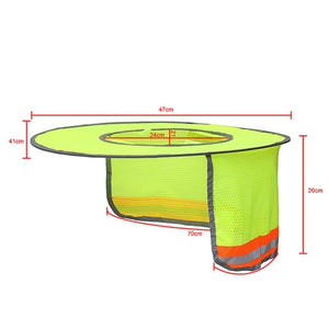 Construction Site Outdoor Construction Foldable Reflective Safety Sun Hat, One Size - laboratorydeal