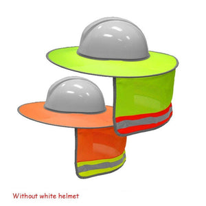 Construction Site Outdoor Construction Foldable Reflective Safety Sun Hat, One Size - laboratorydeal