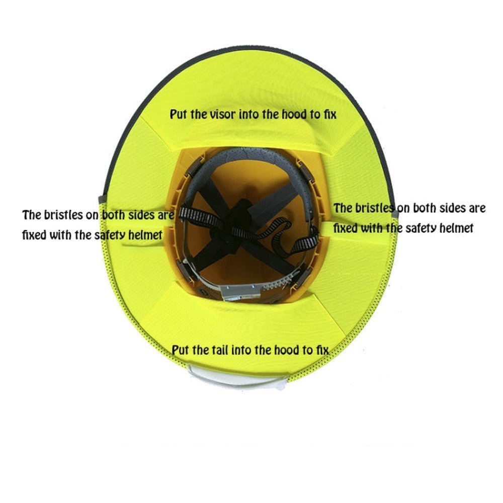 Construction Site Outdoor Construction Foldable Reflective Safety Sun Hat, One Size - laboratorydeal