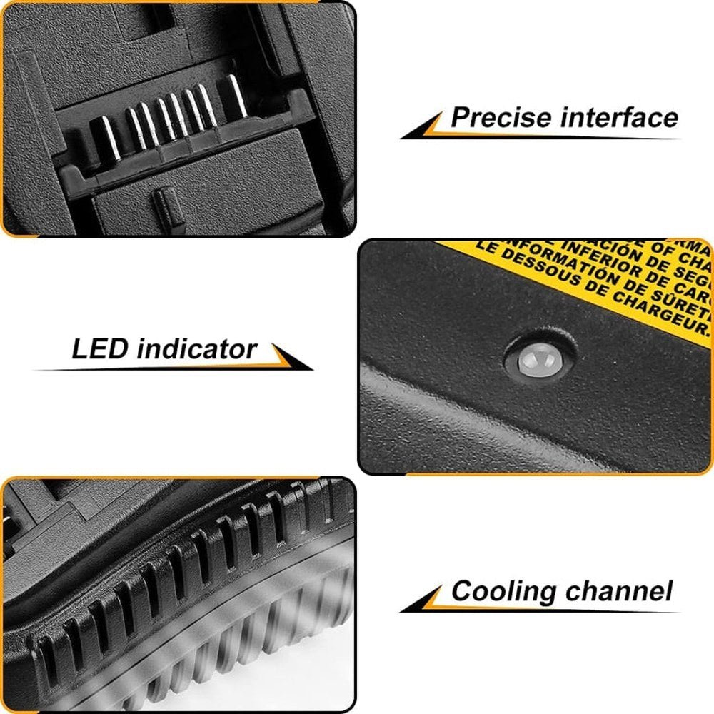 DCB118 For Dewalt 12V - 20V Electric Tool Battery Charger, US (Black), EU (Black), UK (Black), AU (Black), US (Yellow), EU (Yellow), UK (Yellow), AU (Yellow) - laboratorydeal