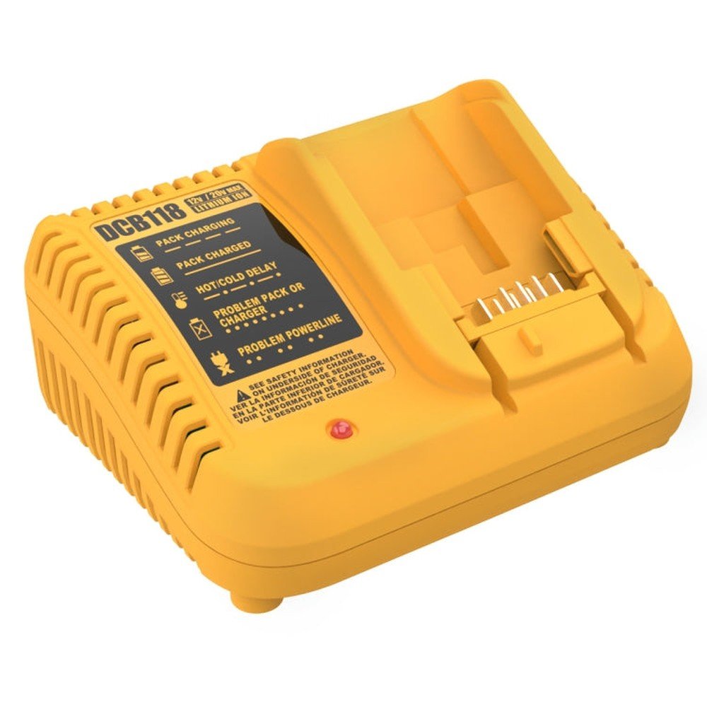 DCB118 For Dewalt 12V - 20V Electric Tool Battery Charger, US (Black), EU (Black), UK (Black), AU (Black), US (Yellow), EU (Yellow), UK (Yellow), AU (Yellow) - laboratorydeal