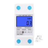 DDS528L Backlight Display Home Single-phase Rail Energy Meter 5-32A, 230V 50Hz Backlight Display, 110V 60Hz Backlight Display