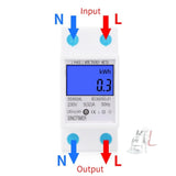 DDS528L Backlight Display Home Single-phase Rail Energy Meter 5-32A, 230V 50Hz Backlight Display, 110V 60Hz Backlight Display