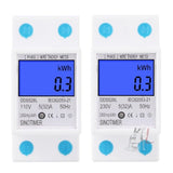 DDS528L Backlight Display Home Single-phase Rail Energy Meter 5-32A, 230V 50Hz Backlight Display, 110V 60Hz Backlight Display
