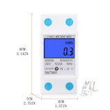 DDS528L Backlight Display Home Single-phase Rail Energy Meter 5-32A, 230V 50Hz Backlight Display, 110V 60Hz Backlight Display