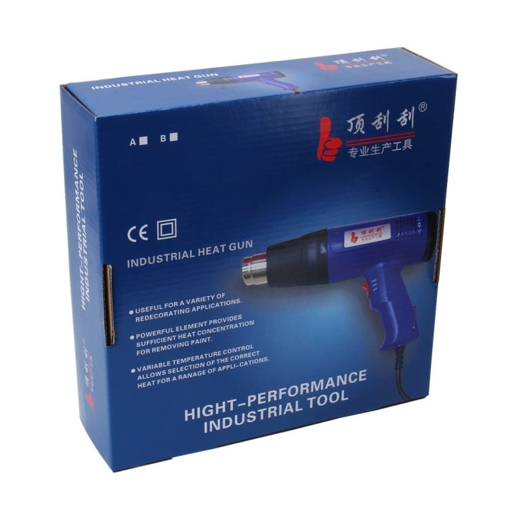 DINGGUAGUA 1800W Industrial Heavy Duty Professional Adjustable Temperature Heat Air Gun Tool, 50 to 650 Degrees EU Plug - laboratorydeal