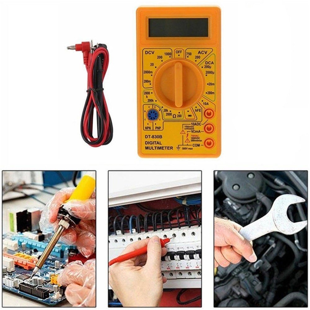 DT - 830B Handheld Digital Multimeter Ammeter Voltmeter Digital Display Universal Tester Meter - laboratorydeal