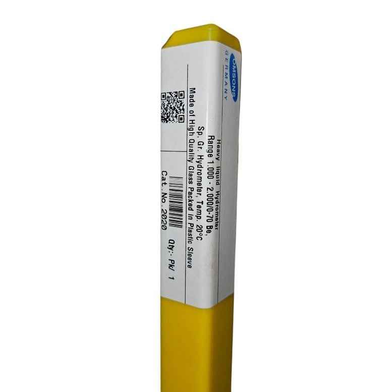 Density Hydrometer Range 1.000 -2.000 / 0-70 Be, made of high quality Glass laboratory deal