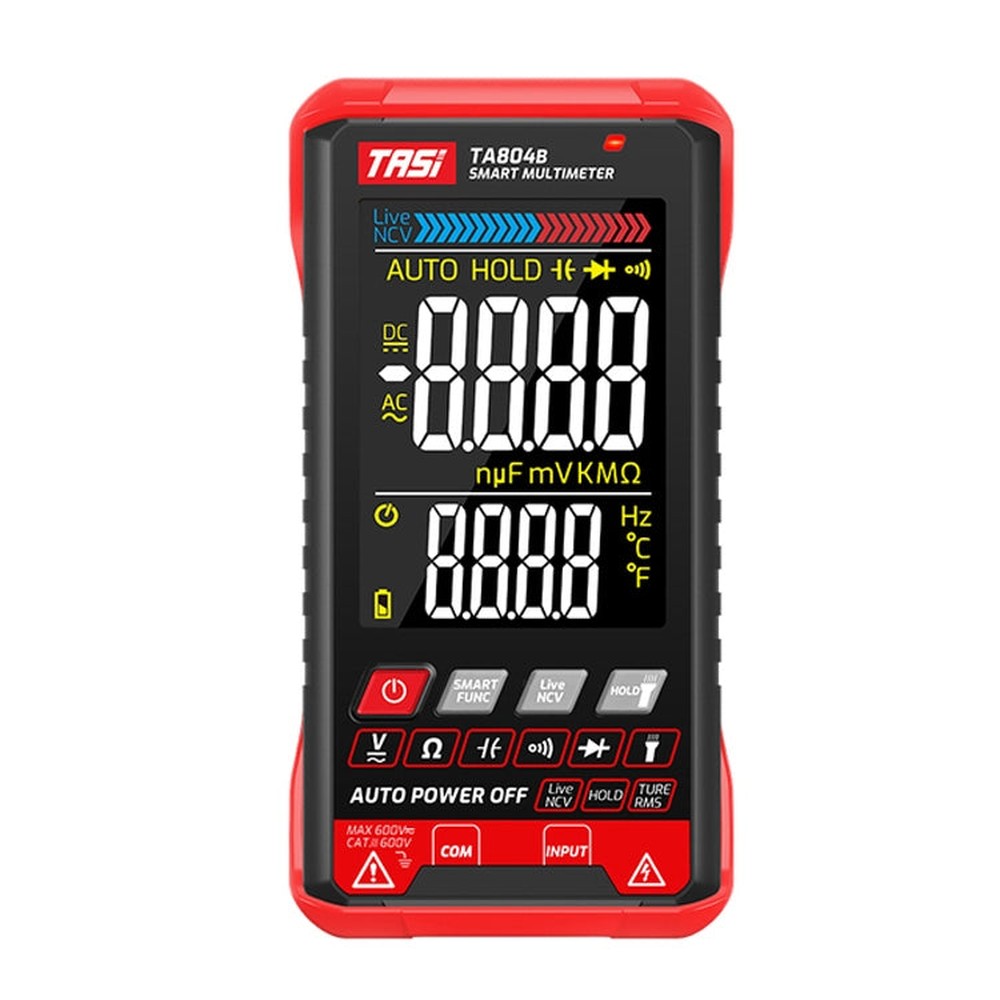 Digital Intelligent Multimeter OHM NCV Voltage Meter, TA804A Auto, TA804B Auto + Manual Color Screen