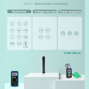 Digital Multimeter Voltage Test Pen Capacitance Meter Diode NVC Tester, WinAPEX  ET8906, WinAPEX  ET8908, WinAPEX  ET8909