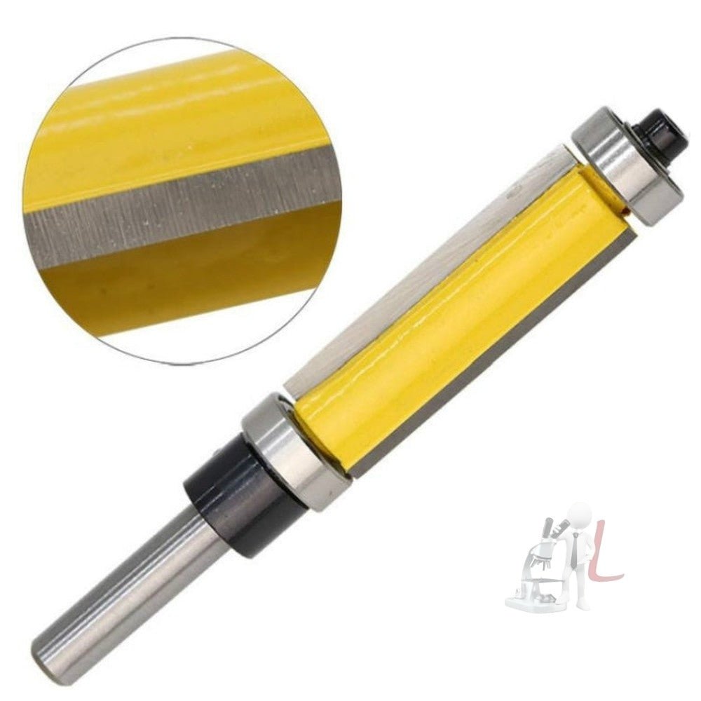 Double Bearing Trimming Knife Woodworking Milling Cutter, 1/4x1/2x25cm Yellow, 1/4x1/2x25cm Black, 1/4x1/2x38cm Yellow - laboratorydeal