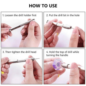 Drill Aluminum Slloy Hand Drill Punch, Drill, Steel Pick, Double - ended Steel Pick, Steel Pick + 10 Drills, Double - ended Steel Pick + 10 Drills, Hand Twist Drill, Steel Pick + Holder + 10 Drills, Double - ended Steel Pick + Holder + 10 Drills�������������... - laboratorydeal