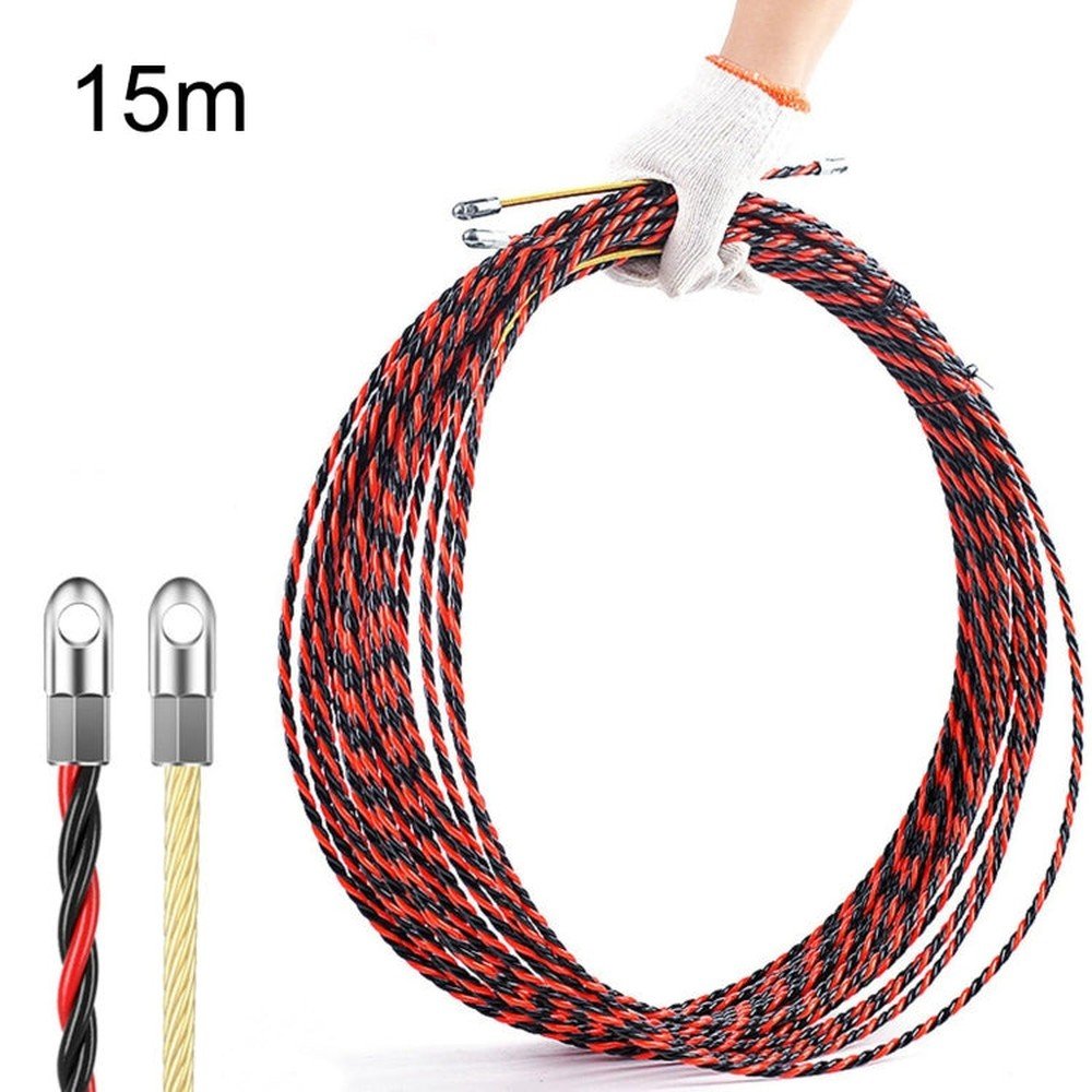 Dual Color Pipe Threading Puller Electrician Manual Threader, 5m Flat Head, 10m Flat Head, 15m Flat Head, 20m Flat Head, 25m Flat Head, 30m Flat Head, 5m Round Head, 10m Round Head, 15m Round Head, 20m Round Head, 25m Round Head, 30m Round Head - laboratorydeal