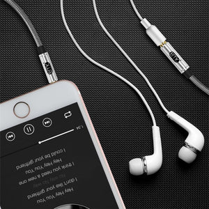 EMK 3.5mm Male to Female Gold - plated Plug Cotton Braided Audio Cable for Speaker / Notebooks / Headphone, Length: 0.5m - laboratorydeal