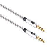 EMK 3.5mm Male to Male Gold-plated Plug Cotton Braided Audio Cable for Speaker / Notebooks / Headphone, Length: 1m, EMK