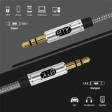 EMK 3.5mm Male to Male Gold-plated Plug Cotton Braided Audio Cable for Speaker / Notebooks / Headphone, Length: 1m, EMK