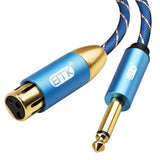 EMK KN603 2Pin 6.5mm Canon Line Balanced Audio Microphone Line,Cable Length:, 0.5m, 1m, 1.5m, 2m, 3m, 5m