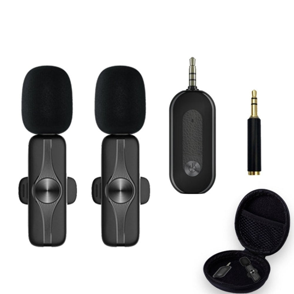 Elebest 3.5mm Wireless Lavalier Microphone Mini Clip - On Mic, One Drag One Set 1, One Drag One Set 2, One Drag One Set 3, One Drag Two Set 4 - laboratorydeal