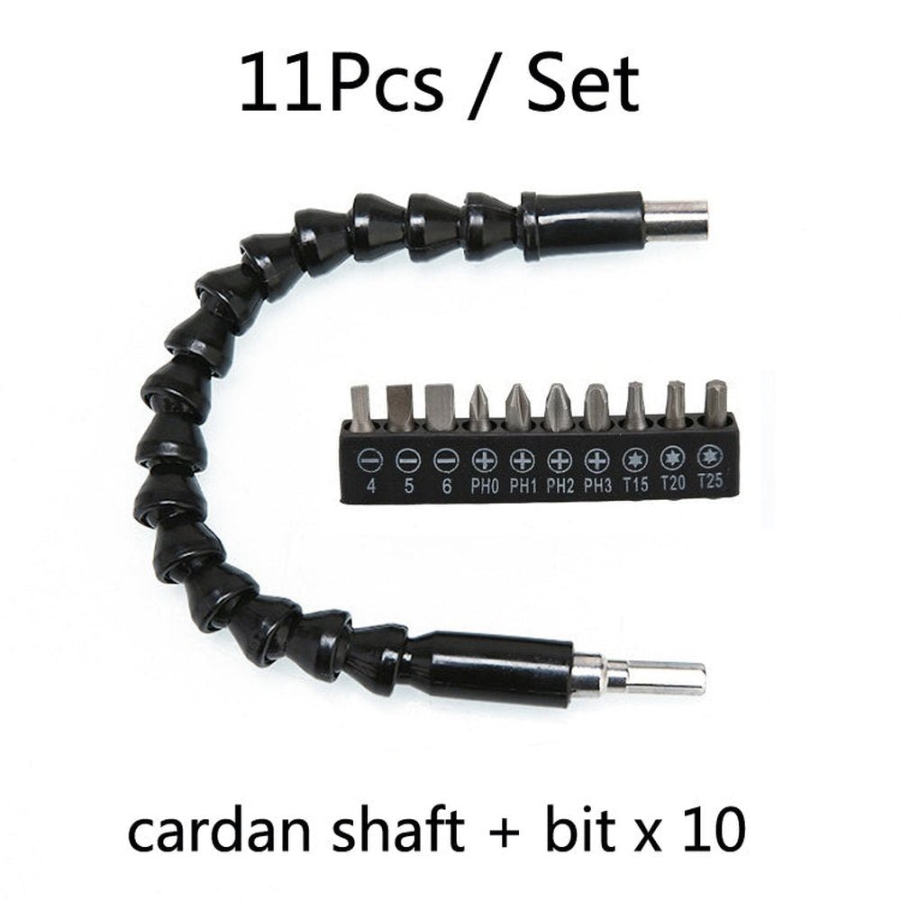 Electric Drill Universal Coupling Sleeve Bit Set Multifunctional Flexible Shaft Electric Drill Accessory Set, Style: 20 PCS / Set, 11 PCS / Set - laboratorydeal