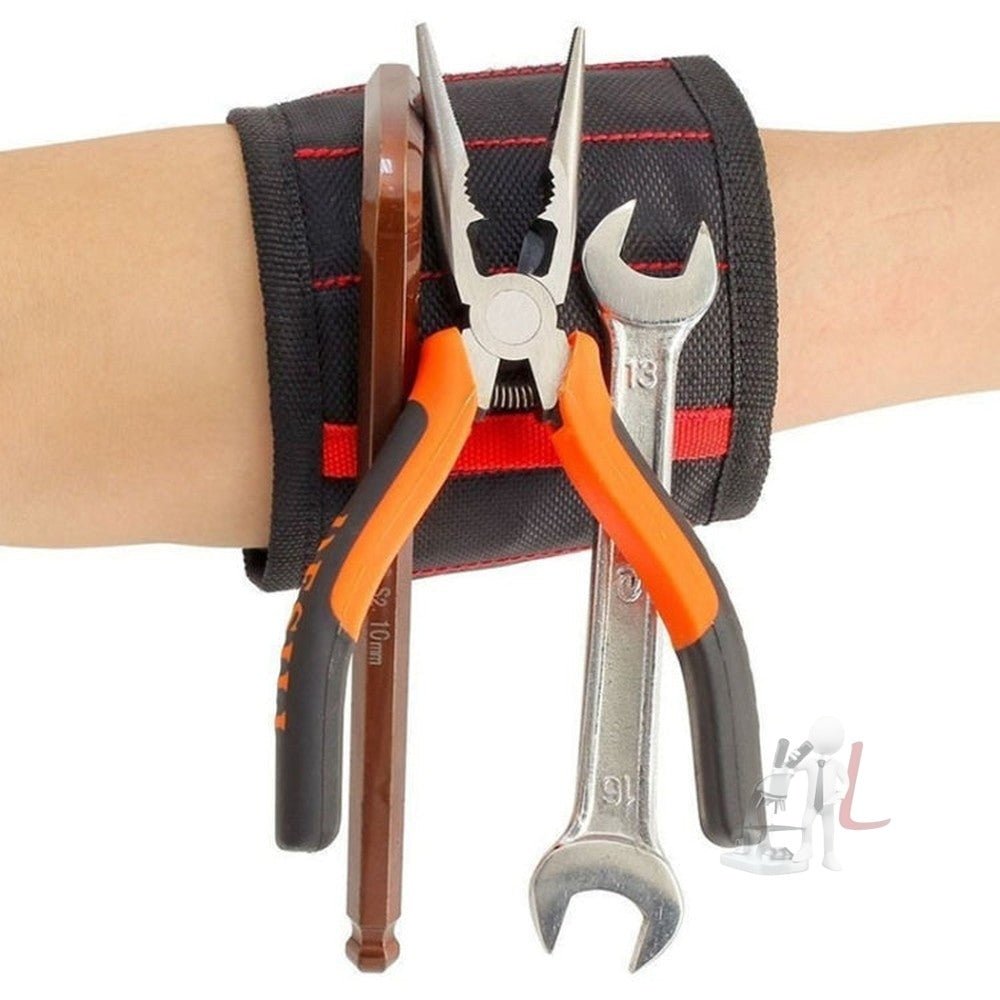 Electric Woodworking Multifunctional Powerful Magnetic Wrist Strap, Style:, Three Rows Black, Three Rows Red, Three Rows Blue, Five Rows Black, Five Rows Red, Five Rows Blue - laboratorydeal