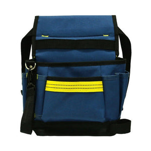 Electrician Maintenance Adjustable Multi - pocket Hardware Tool Belt Bag Multi - function Storage Bag, Blue - laboratorydeal