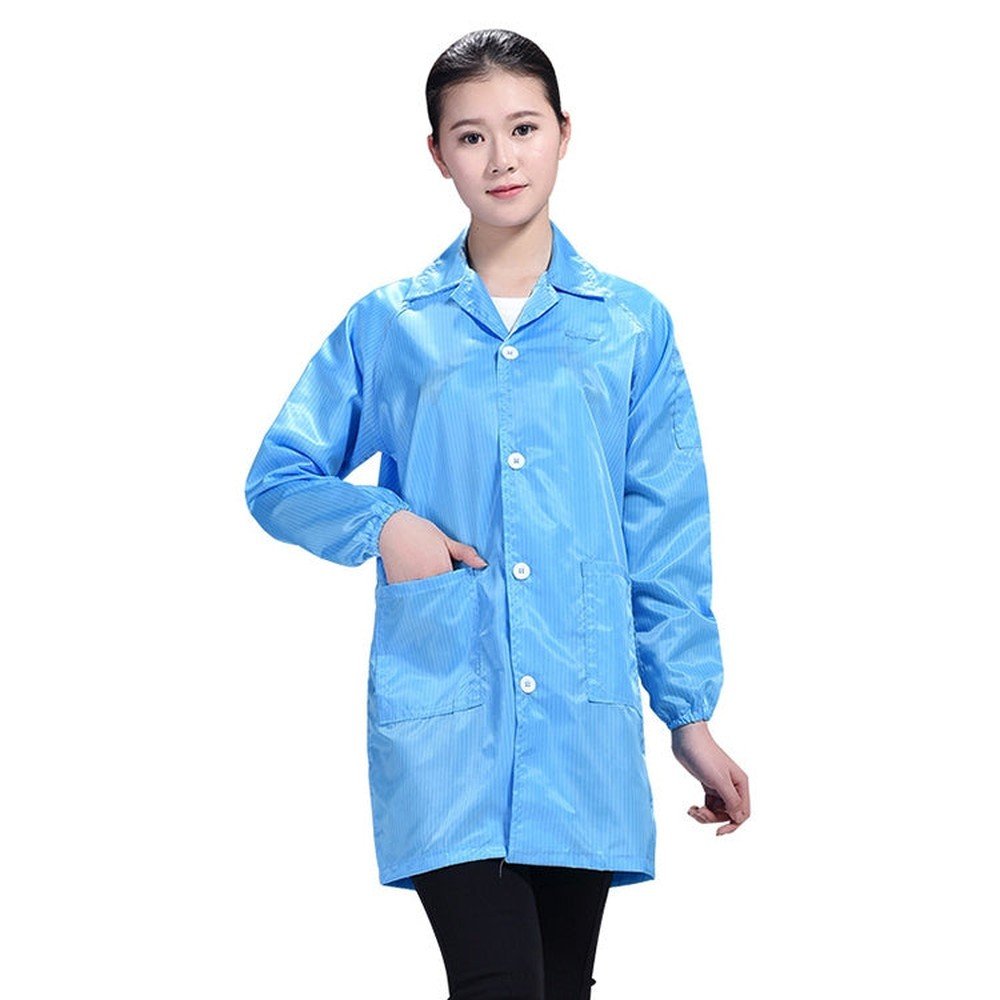 Electronic Factory Anti Static Blue Dust - free Clothing Stripe Dust - proof Clothing, XXL, XXXL, XXXXL, XXXXXL - laboratorydeal