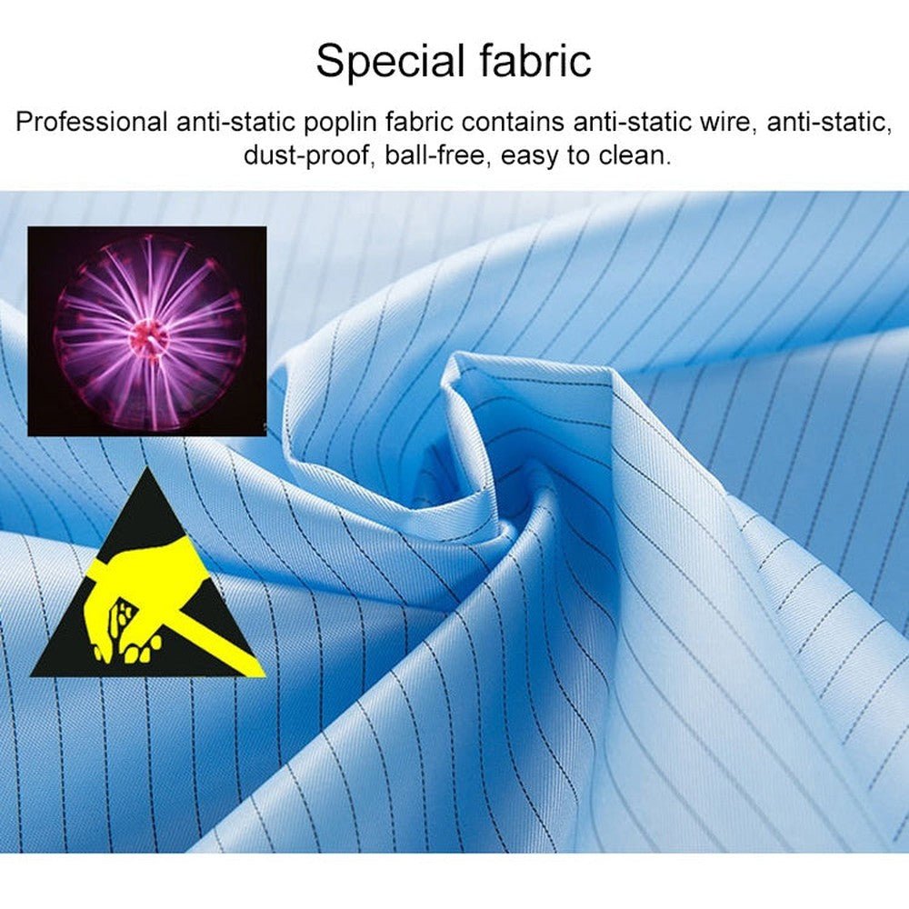 Electronic Factory Anti Static Blue Dust - free Clothing Stripe Dust - proof Clothing, XXL, XXXL, XXXXL, XXXXXL - laboratorydeal