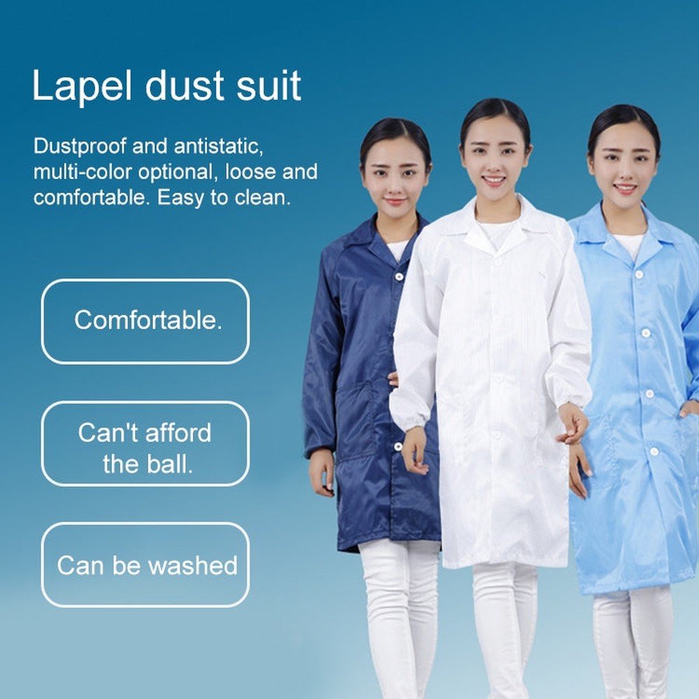 Electronic Factory Anti Static Blue Dust - free Clothing Stripe Dust - proof Clothing, XXL, XXXL, XXXXL, XXXXXL - laboratorydeal