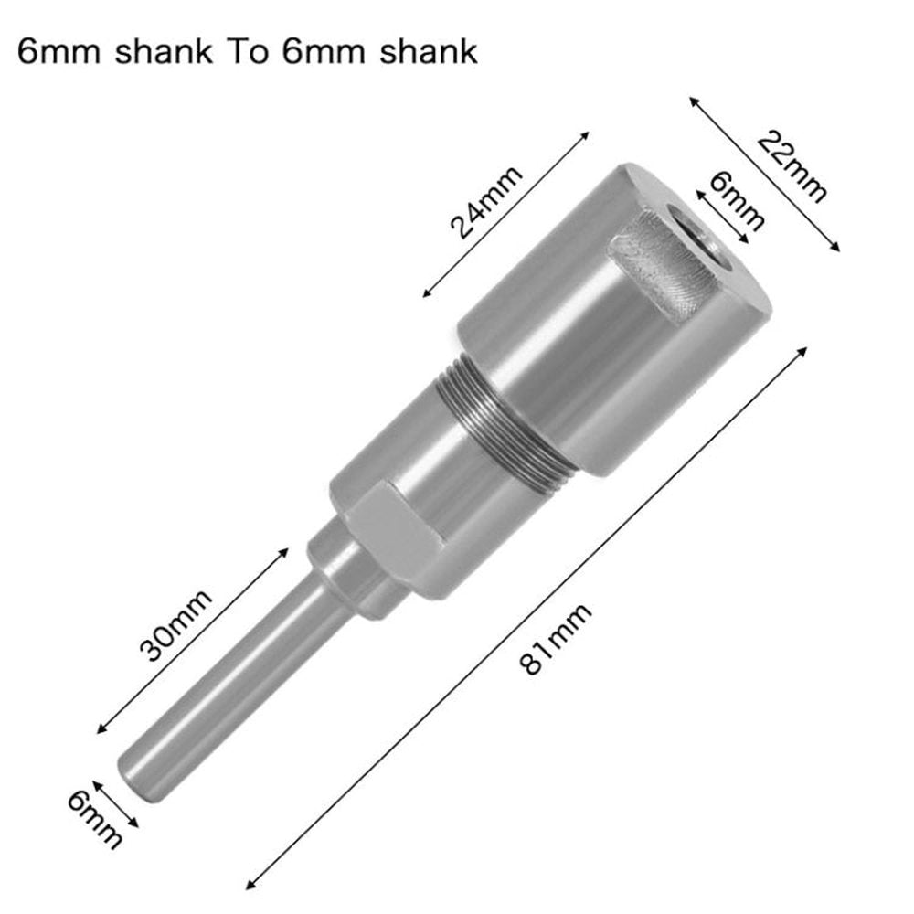 Engraving Trimming Machine Extension Pole Converter, 6mm To 6mm, 1/4mm To 1/4mm, 1/4mm To 8mm, 8mm To 12mm, 8mm To 1/2mm, 8mm To 8mm, 12mm To 12mm, 1/2mm To 1/2mm - laboratorydeal
