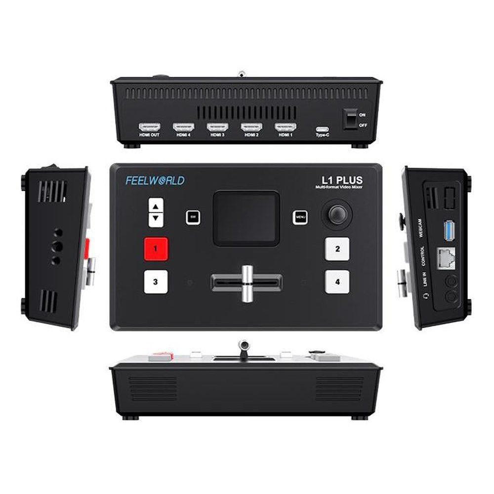FEELWORLD L1 PLUS Multi - camera Video Mixer Switcher Touch Screen PTZ Control USB3.0 Fast Streaming Switcher, L1 PLUS - laboratorydeal