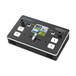 FEELWORLD LIVEPRO L1 Multi - camera Media Live Broadcast 4 - Channel Live Production Switcher with 2.0 inch TFT Screen - laboratorydeal