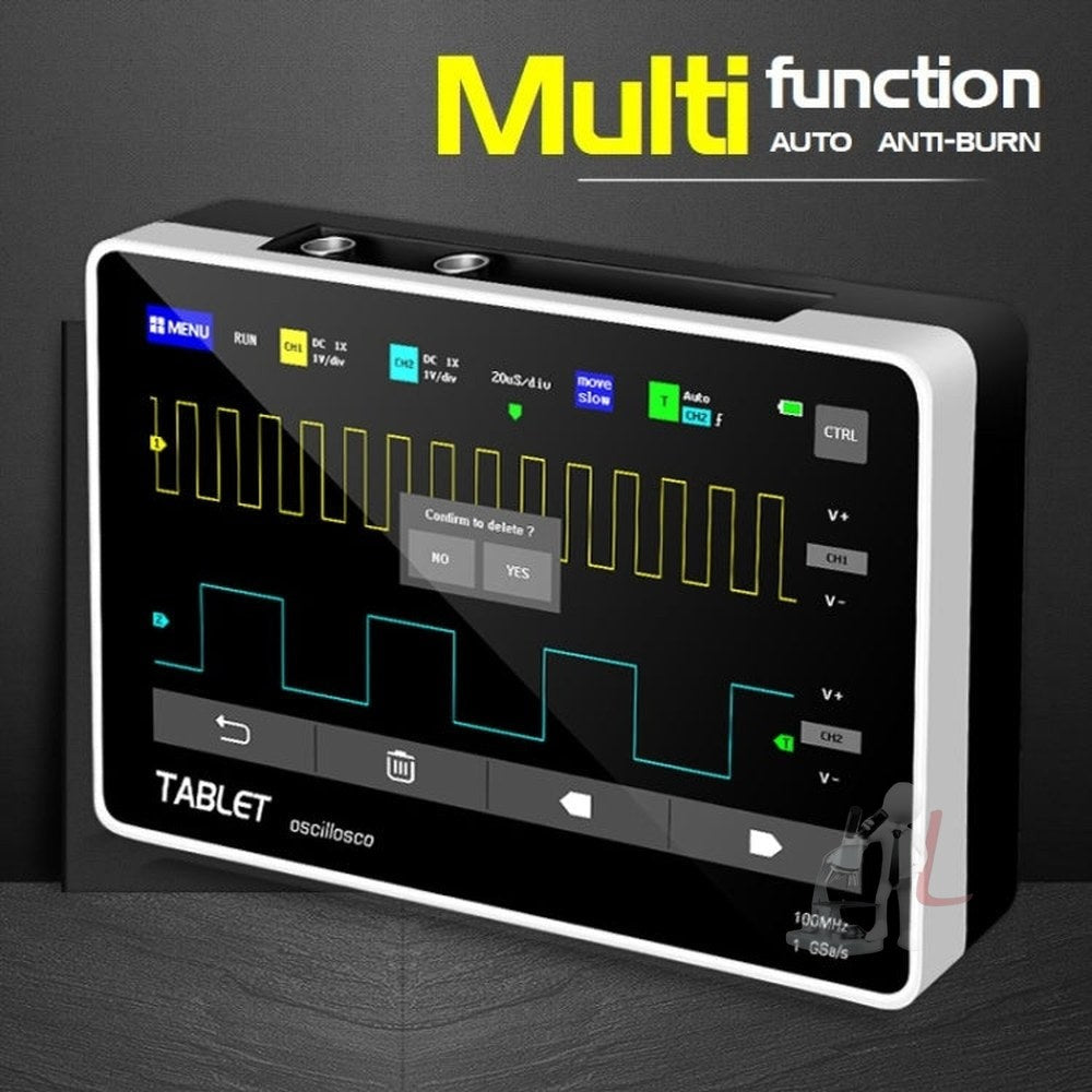 FNIRSI 1013D 1GS Sampling Dual Channel 100M Bandwidth Digital Oscilloscope, US Plug, 1013D