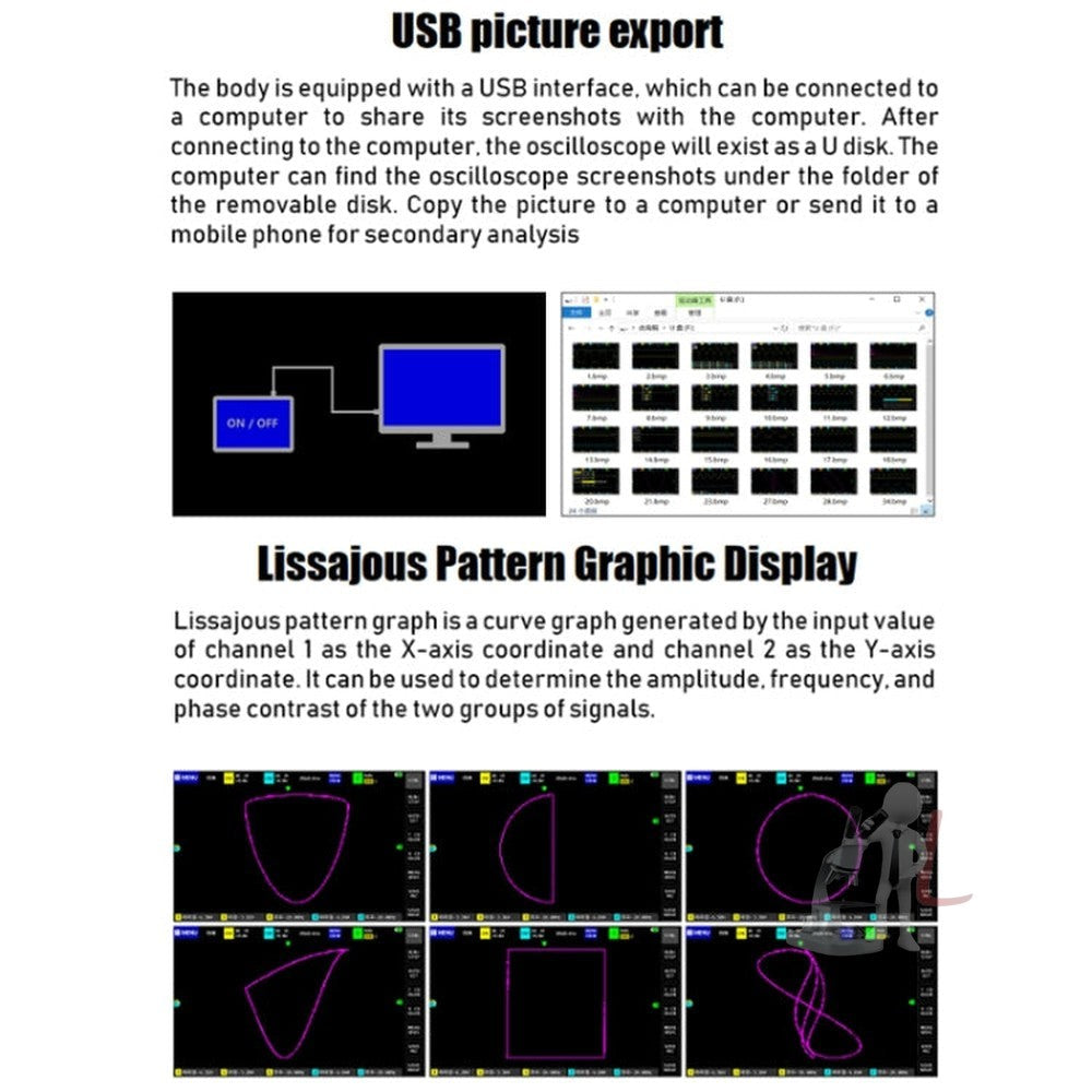 FNIRSI 1013D 1GS Sampling Dual Channel 100M Bandwidth Digital Oscilloscope, US Plug, 1013D