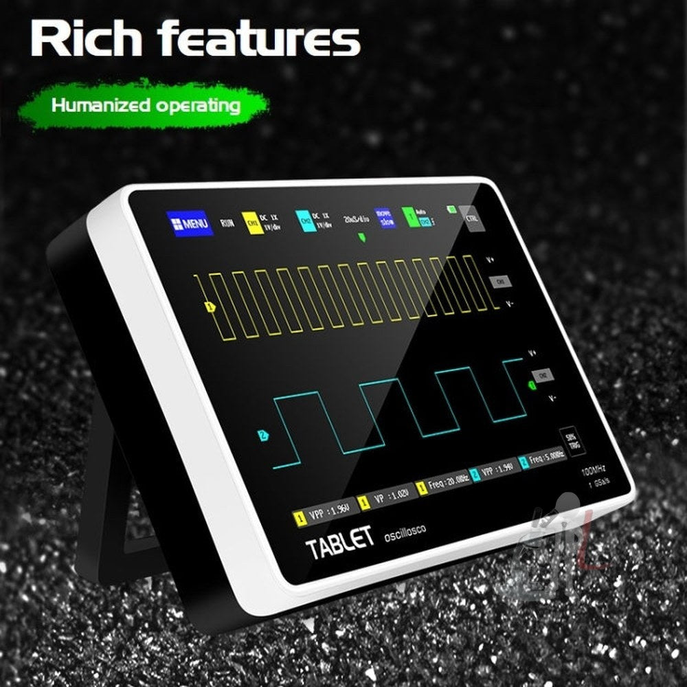 FNIRSI 1013D 1GS Sampling Dual Channel 100M Bandwidth Digital Oscilloscope, US Plug, 1013D